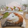 3D Guinea Pig Duvet Cover King Queen Lovely Hamster Bedding Set For Kids Boy Girl Animal Pet Mouse 2/3pcs Polyester Quilt Cover