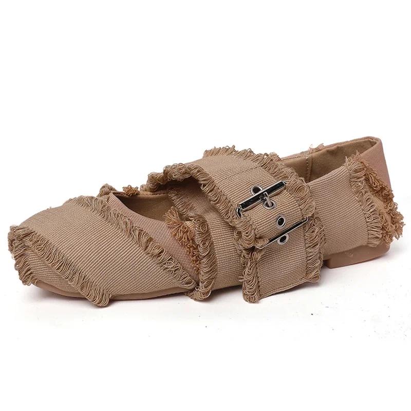 Fashion Comemore Cross Strap Women Ballet Flats Shoes Fashion Shallow Square Toe Spring Autumn Ladies Comfort Soft Sole Ballerina Shoes