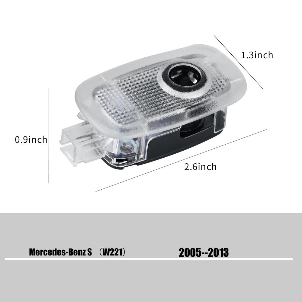 2PCS HD Car Door Welcome Lights Projector Lamps For Mercedes Benz S Class W221 2005 2006 2007 2008 2009 2010 2011 2012 2013 ZB1