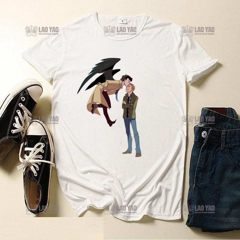 Good Omens Graphic T-Shirt Men Aziraphale Ineffable Go David Tennant Angel Amazing Woman Tees Short Sleeve T Shirt Original