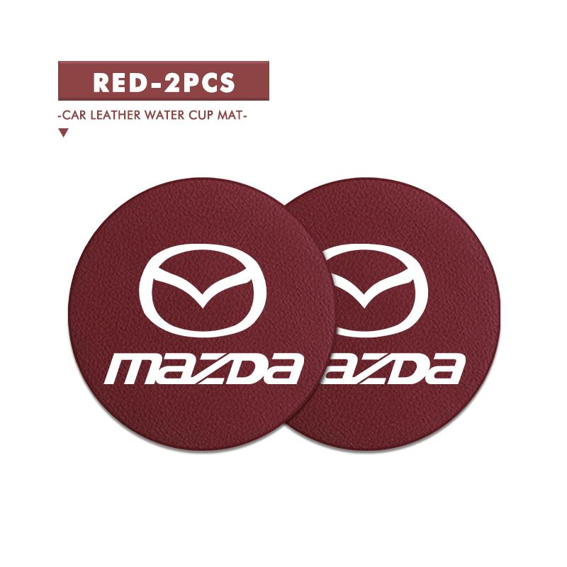 For Mazda 2pcs Car Cup Holder Scratch Guard Suede Mat Non Slip Drink Coaster 2 3 5 6 Axela Atenza Speed 6 CX3 CX4 CX5 CX7 CX8 nh1