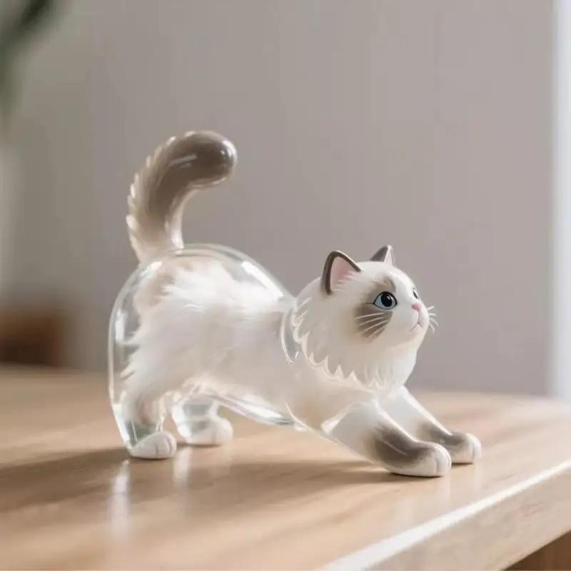

New Cat Hair Storage Keychain Bag Pendant Transparent Pet Fur Keepsake Capsule Souvenir Collection Gift Decoration Accessories