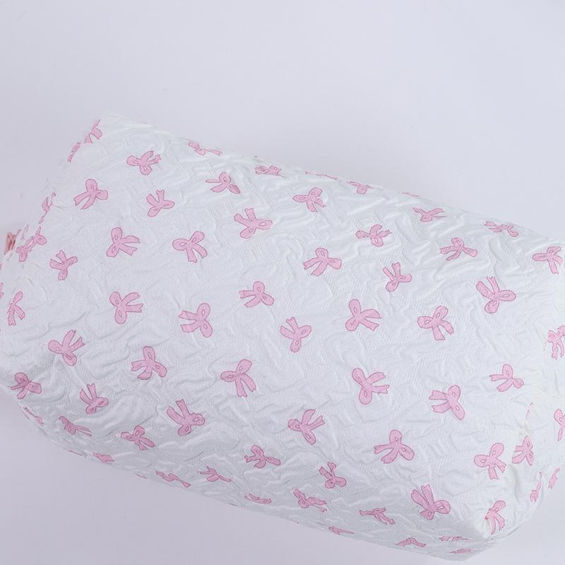 1pc Bow Tie Pattern Pencil Case, Creative Butterfly Tie Zipper Pearl Pendant, Fashion School Supplies - Back To School
