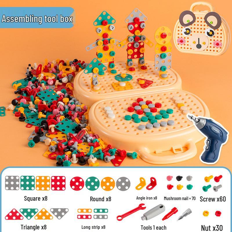 Children's DIY Electric Drill Toolbox for Hands-on Assembly and Disassembly