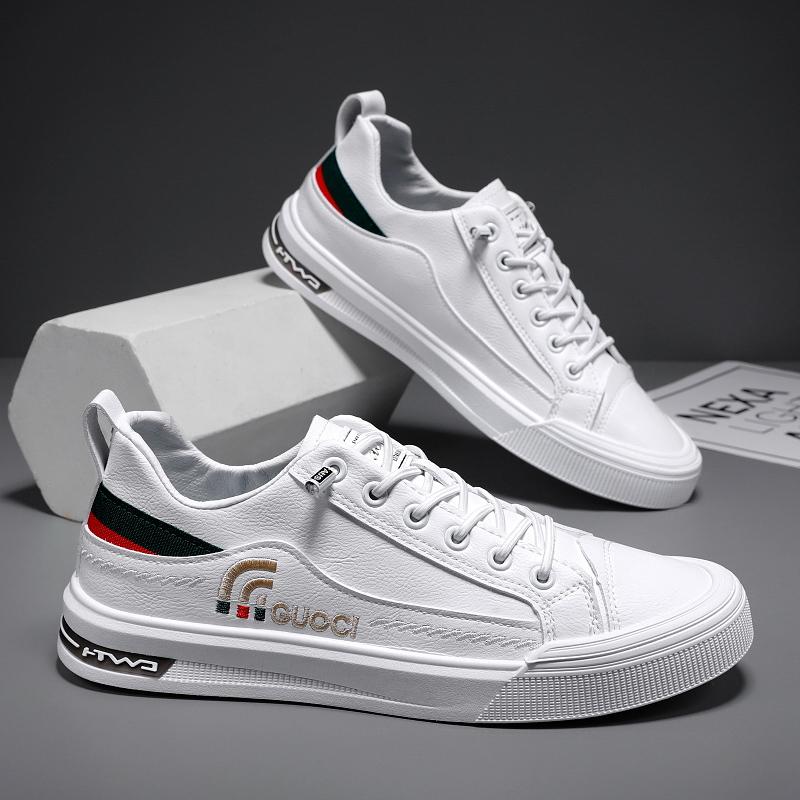Herren Sommer Neue Kleine Weiße Schuhe Atmungsaktive Flache Schuhe Lässige Mode Studentenschuhe