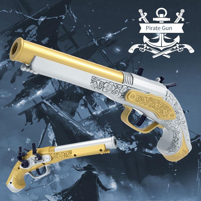 Pirate Guns Toy Soft Bullet Manual Toy Gun Pistol Dart Blaster Launcher Foam Shooting Model For Children Kid Boys Birthday Gifts