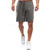 Men's Summer Simple Shorts Solid Color Straight Drawstring Breathable Elastic Waist Casual Loose Jogger Sportswear
