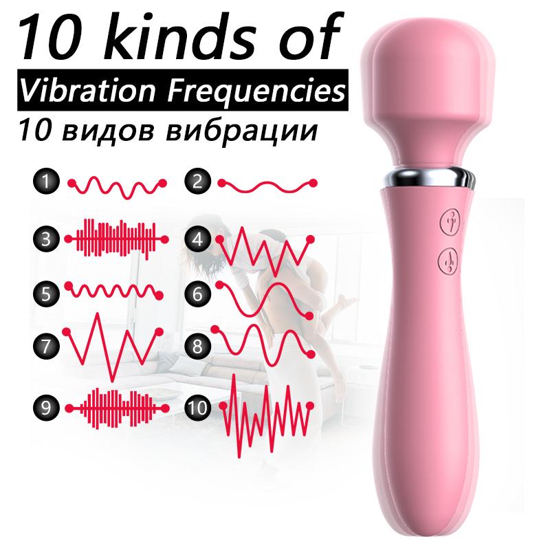 Av Wand Massager for Female Vagina Masturbation Dildo for Women Double Head Vibrator G-spot Clitoral Stimulation Sex Toys Adults