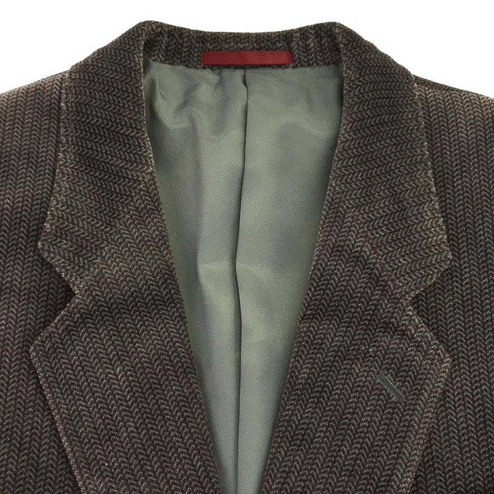 Durban Herringbone tailored jacket 94AB4 Gray Velor Men's Used