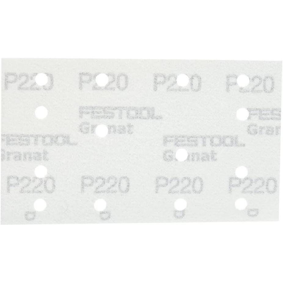 Festool 497123 Granat P220 Grit RTS (80x133mm) Rectangular Abrasive Sanding Sheets, 100-Pack