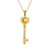 Stainless Steel Hollow Key Pendant Gold Necklace Women'S Fashion Accessories