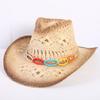 Popular sombrero de vaquero occidental hueco clásico europeo y americano, moda para hombre y mujer, sombrero de paja transpirable para vacaciones, protección solar