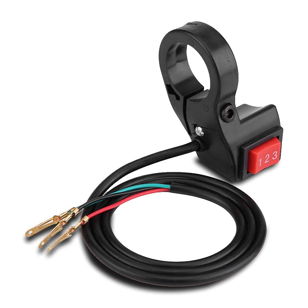

22mm 7/8in Handlebar Switch Shift, Handlebar Electric 3 Speed Module Switch Shift for Motorcycle E-Bike Scooter