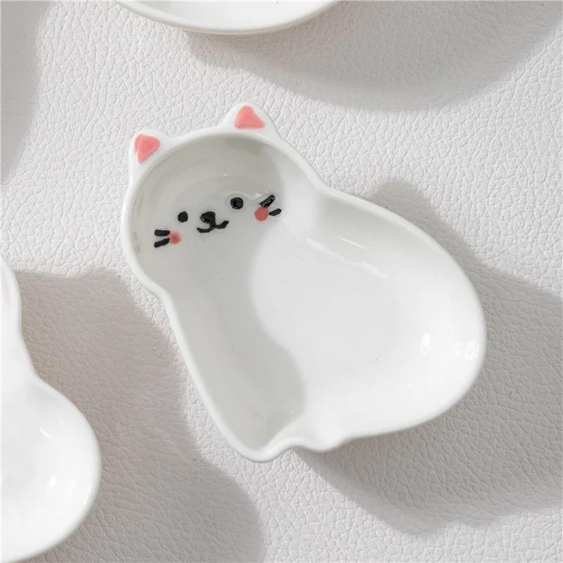 Japanese Style Ceramic Tiny Plate Creativity Home Restaurant Soy Sauce Vinegar Mustard Seasoning Animal Ceramic Dish Kitchen