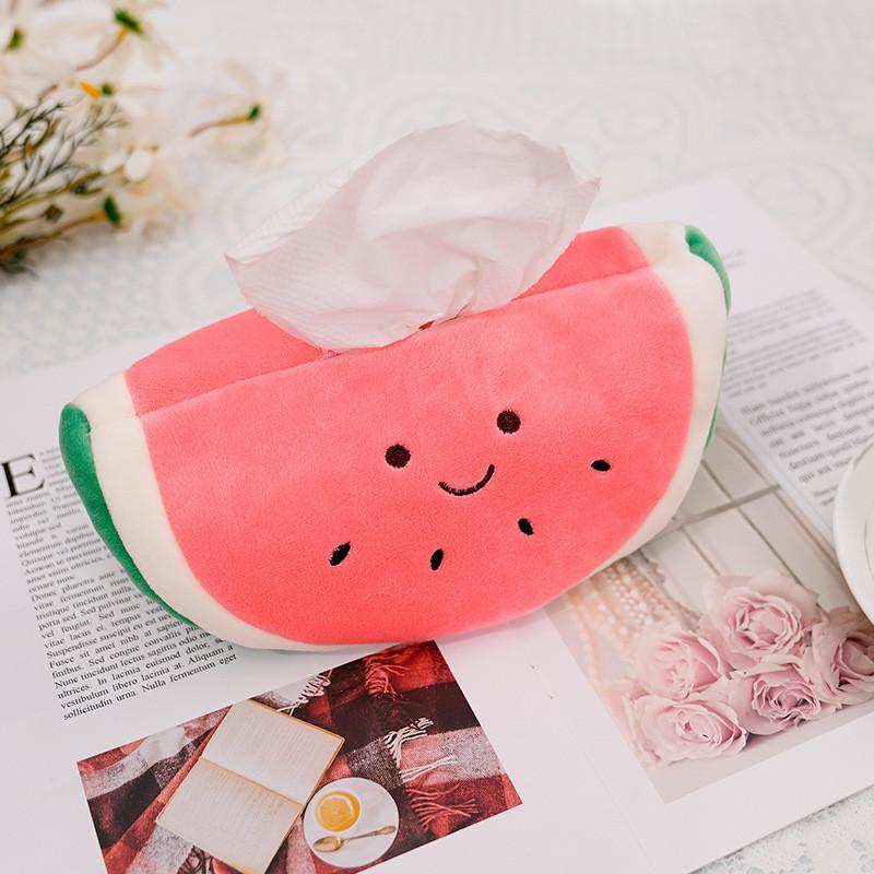 

Creative Plush Fruit Tissue Box Home Decoration Tools Animal Shaped Gifts Toy Watermelon