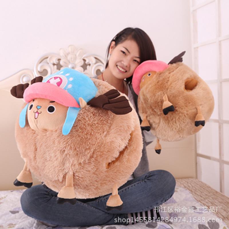 35Cm Chopper Toy Cute Round Hand Pocket Pillow Reindeer Soft Kawaii Hugging Cushion Anime Periphery Cosplay Christmas Kids Gift