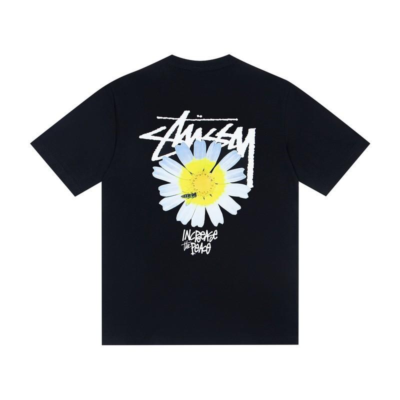 Camiseta de Algodón Unisex de Corte Holgado con Estampado de Letras Camiseta Casual de Manga Corta para Adolescentes y Adultos