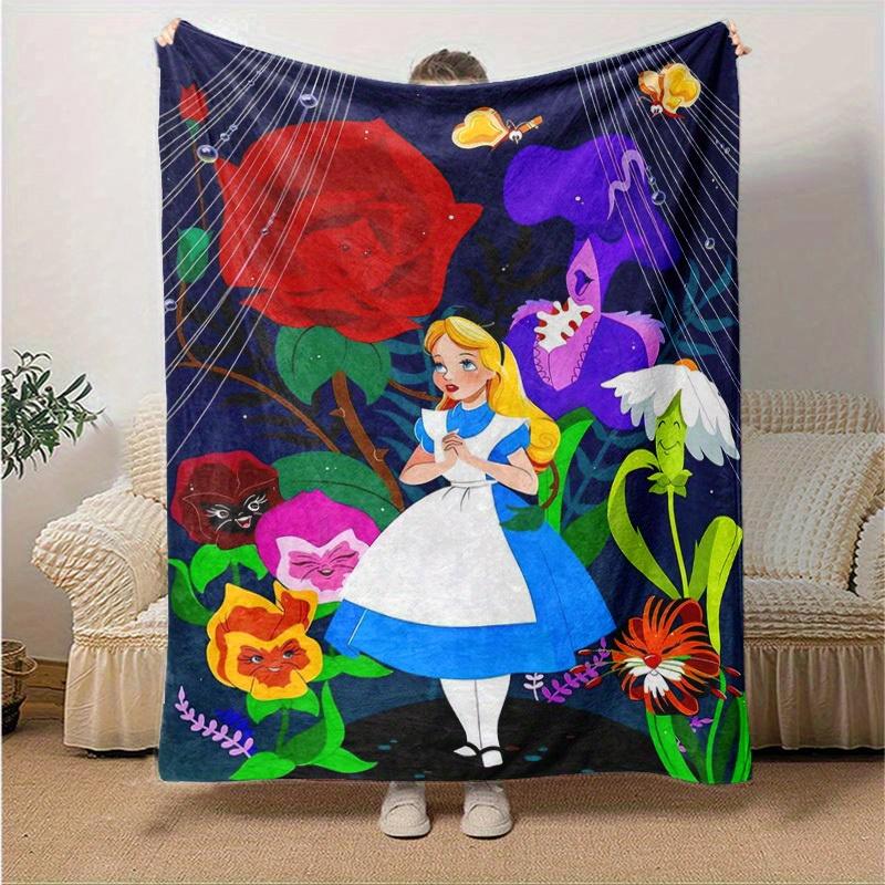1pc, Enchanted Garden Adventure Blanket - Perfect for All Seasons, Home Decor, Cozy Throw, Soft Flannel Throw Blanket - Versatile & Cozy for