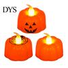 Indoor Festive Home Decor 2Pcs Halloween Pumpkin Flameless Candles, Battery Operated LED Candle, Decorative Candles Tabletop Display Ornaments Light,