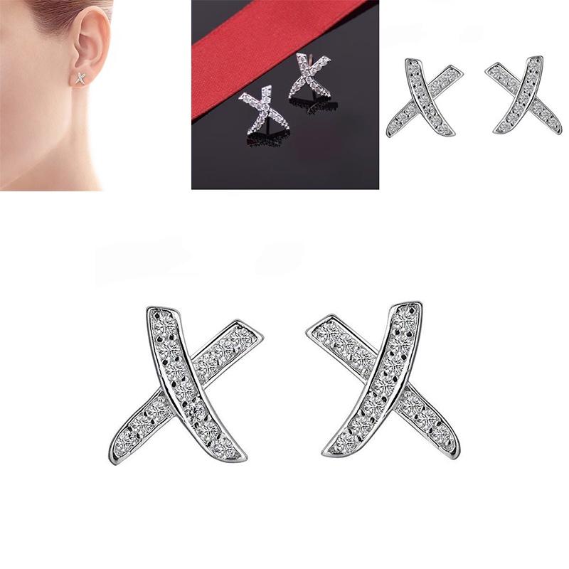 Trendy Geometric Crystal Stud Earrings For Women Wholesale Fashion Jewelry