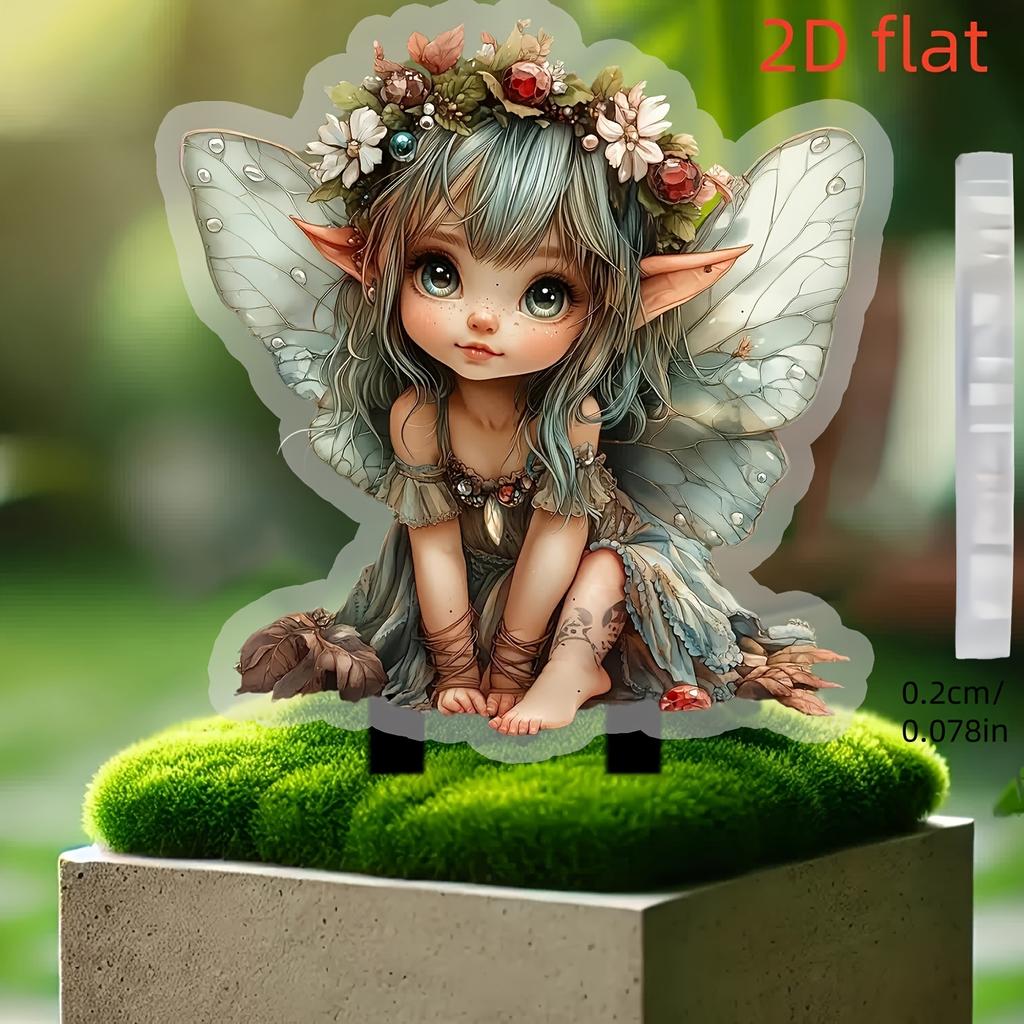 1pcs Wings Elf Doll Outdoor Decoration. Ideal potted plant decoration, garden decoration, festival outdoor decoration gift
