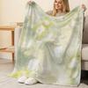 Lightweight Flannel Blanket, Delicate Watercolor Print - Soft & Skin-Friendly, Warm Versatile Throw, Perfect for Home, Car, Halloween & Christmas