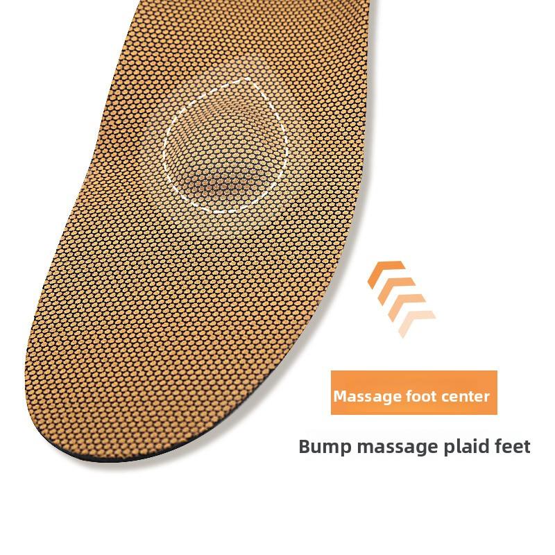 Arch Massage Insole Men's Sweat-absorbing and Breathable Soft Sponge Shock-absorbing and Pressure-relieving Anti-skid Basketball Running Sports Insole
