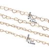 1m/39.37in Stainless Steel Hollow Peach Heart Chain Golden Chains for DIY Bracelet Necklace Waist Chain Jewelry Making Supplies