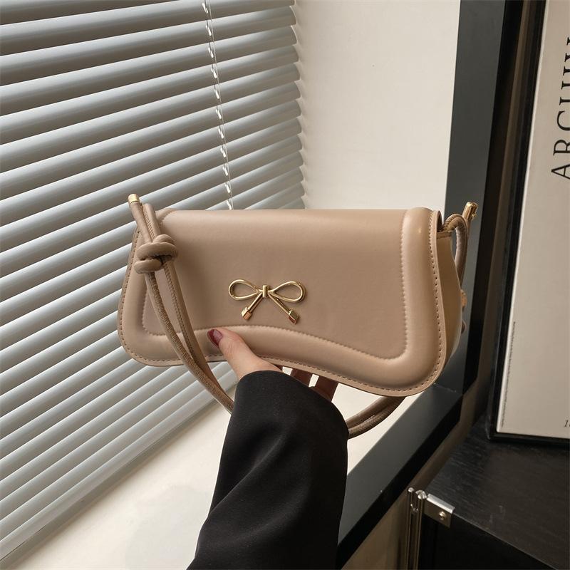 Summer New Popular Casual Bow Beautiful and Versatile Fashion Portable Shoulder Underarm Messenger Bag
