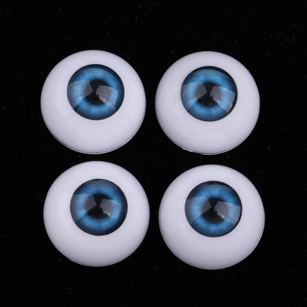 Acrylic Baby Doll Eyeballs Colored Eye Parts DIY Replacement Accessories for Dolls Making and Crafts