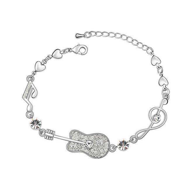 Fashion Bracelet Wedding Female Heart Crystal Bracelets For Women Luxury Temperament Silver -Color Fine Jewelry Gift