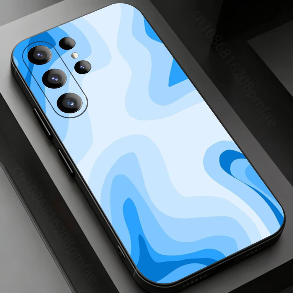 Moderne Kunst Wellen Handyhülle für Samsung Galaxy S20,23 Ultra S24,22 Plus S25,26,21FE TPU Hülle