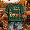 Women's Casual Fall Themed Short Sleeve T-Shirt