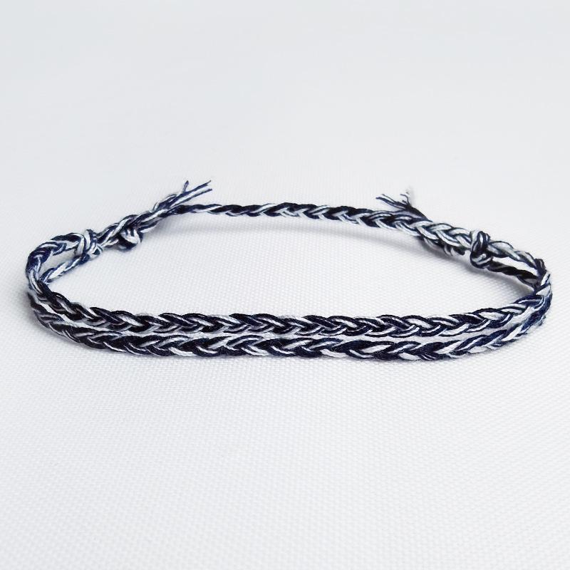 D600 Seven-Color Woven Cotton Beach Bracelet for Men and Women