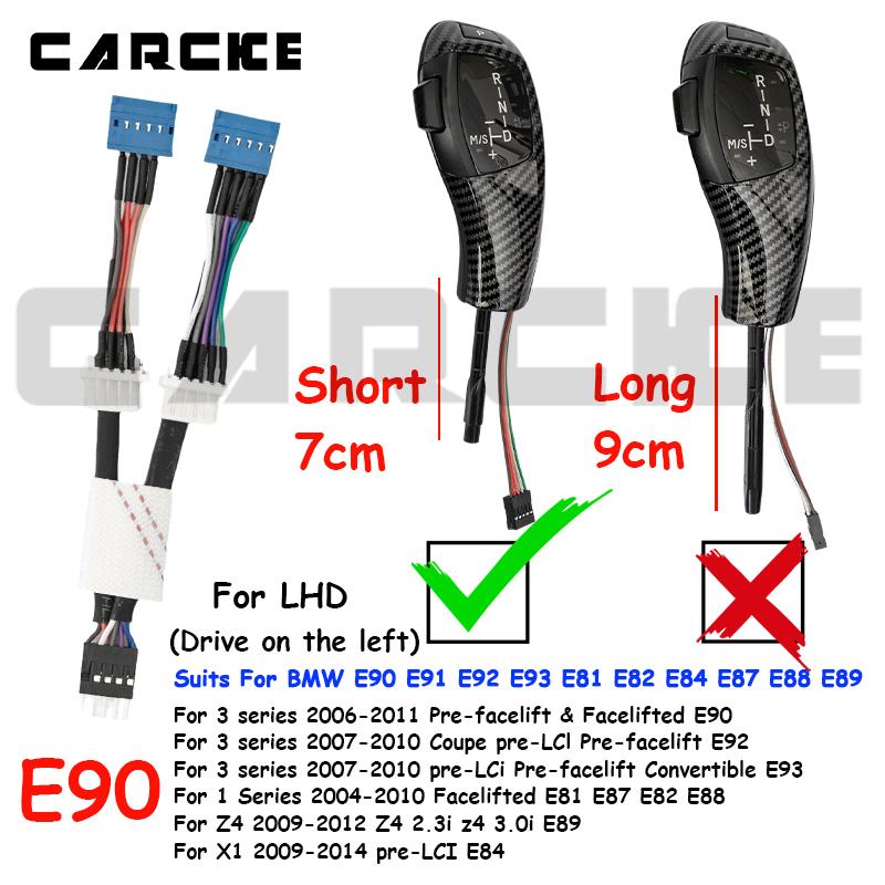 E90 Gear Shift Knob Car LED Lever Handle For BMW E87 E88 E90 E91 E92 E93 /E63 Automatic Transmission Shifter Knob Head Replace