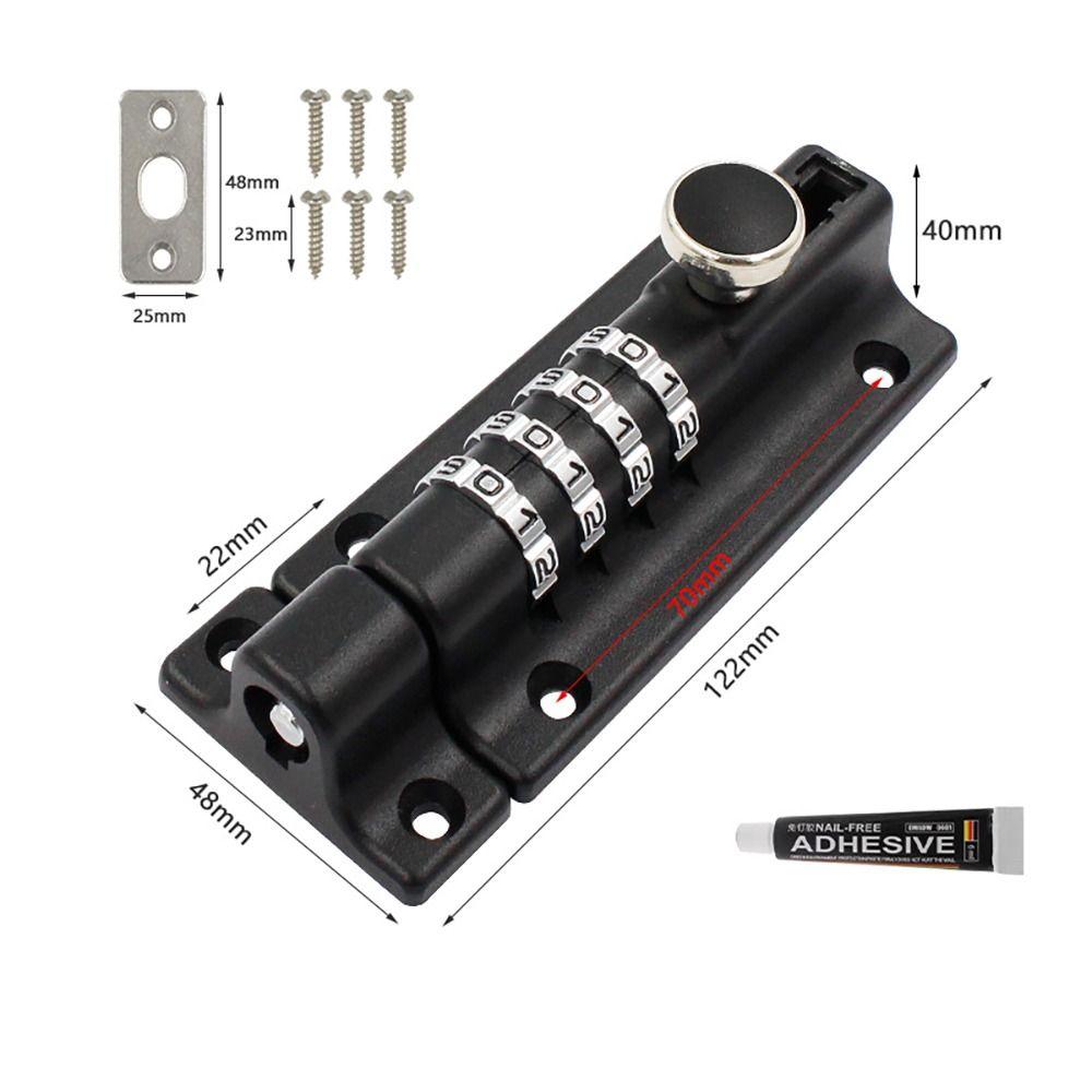 

Новый цинковый сплав кодовый замок болт утолщенный твердый 4-значный комбинированный болт фурнитура безопасность раздвижная дверь пароль замок ящик чёрный