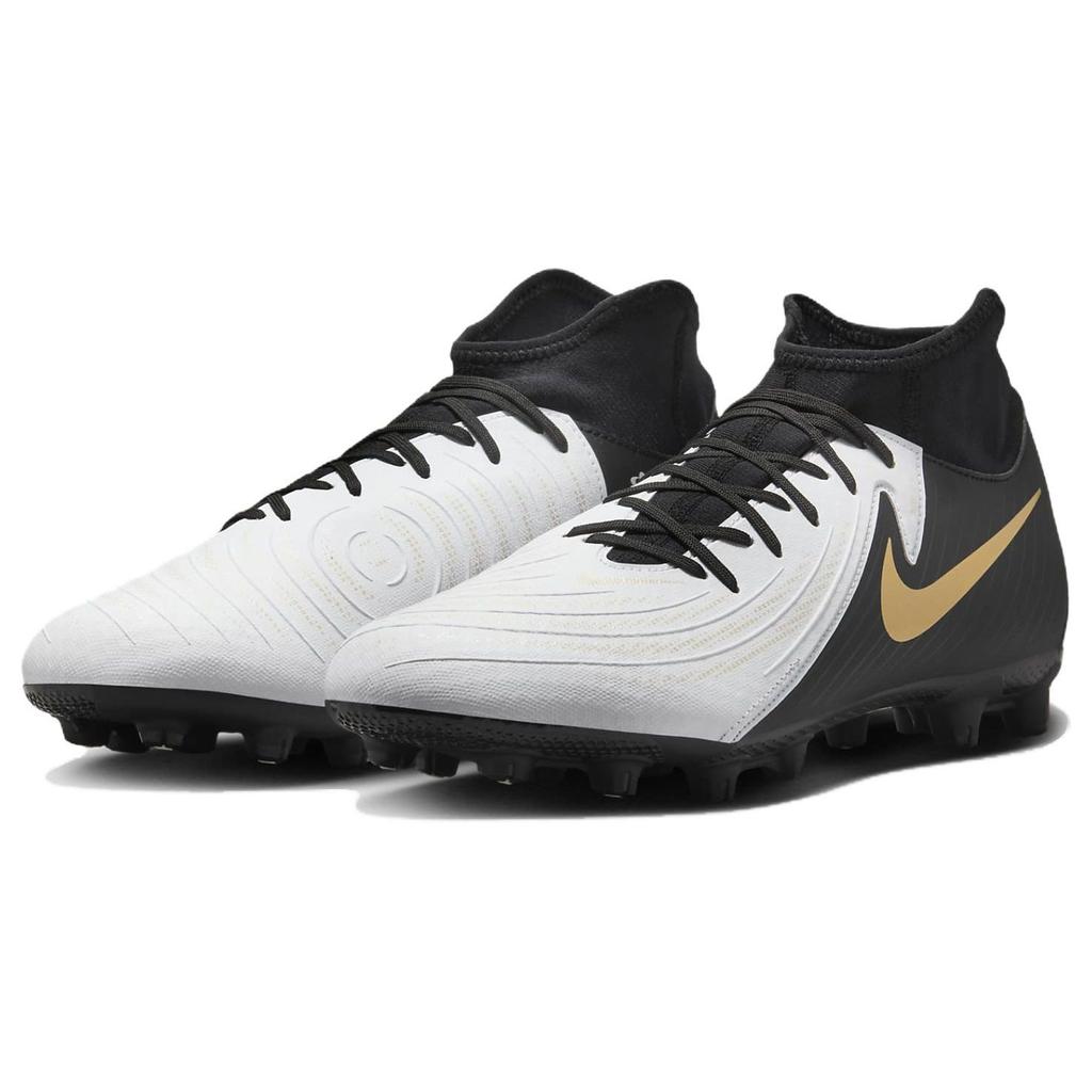 Nike Phantom Luna 2 Lace HG (Rubber Short Studs) Shock Absorbing Durable Soccer Shoes Unisex Soccer Shoes Black White FJ2570-100