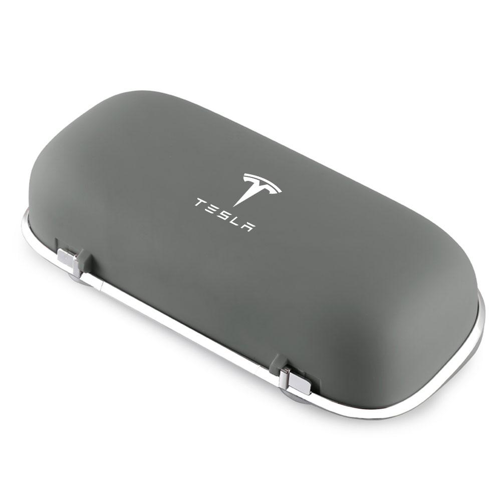 

1pc Car Visor Sunglasses Glasses Holder Clip Box Valve Core Accessories For Tesla Model 3 S X Y 2026 Style Roadster Coil Mod WYE 1pc
