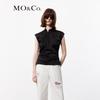 MO&Co. Chinese-Style Sleeveless Polka-Dot Silk-Blend Blouse