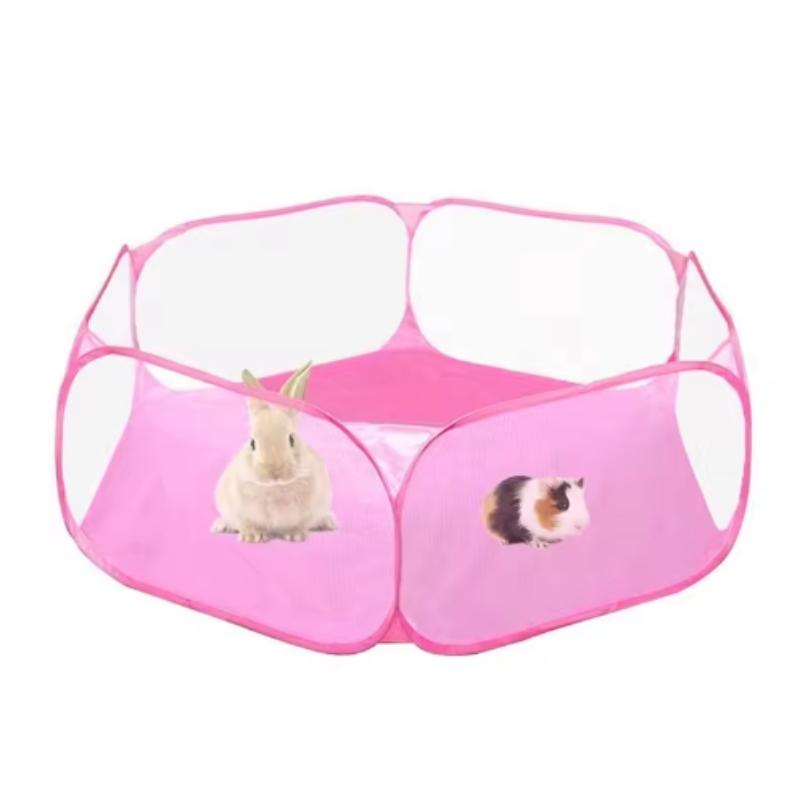Portable Small Pet Cage Transparent Hedgehog Cage Tent Pet Playpen Open Folding Yard Fence For Dog Hamster Rabbit Guinea Pig