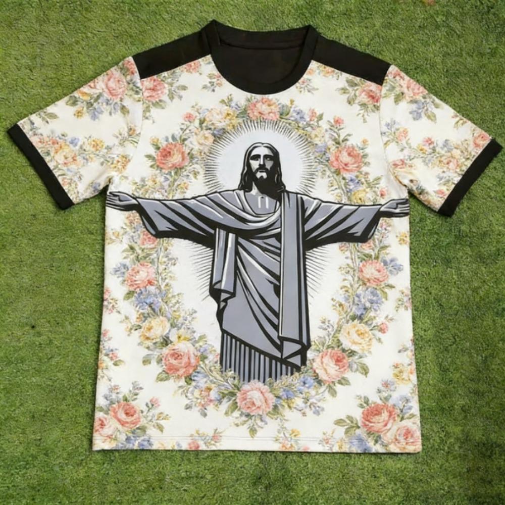 Fashion JESUS European Style Printed T-shirt Summer Kids Casual Outdoor Girl and Boy Short Sleeved Tees Top Pullover