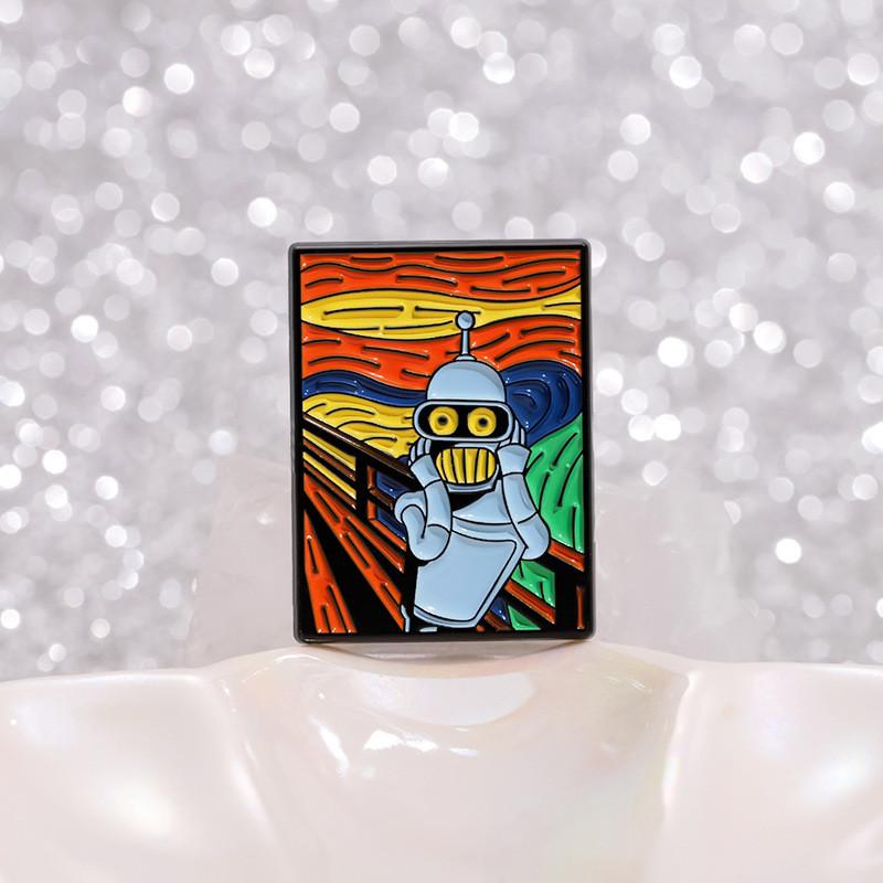 Cartoon Trendy Winter Character Brooch In Alloy With Stylish And Functional Design