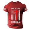 Men's Short Sleeve T-Shirt Independence Day Print Casual Summer Top Patriotic Party Tee