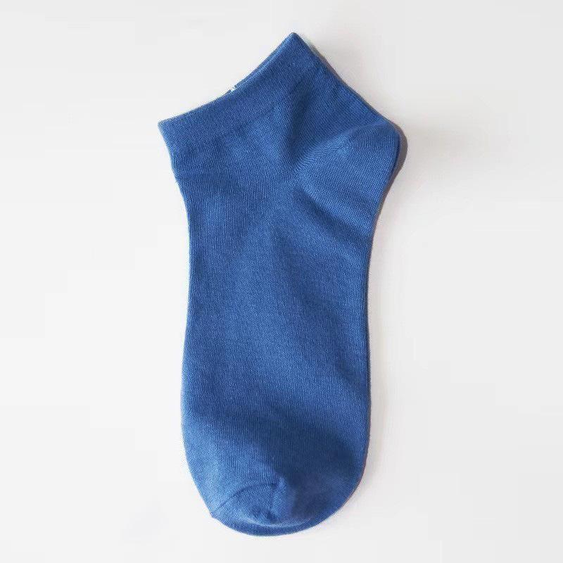 Men's Summer Thin Commercial Pure Color Sweat Absorbing Breathable Deodorant Low Top Socks
