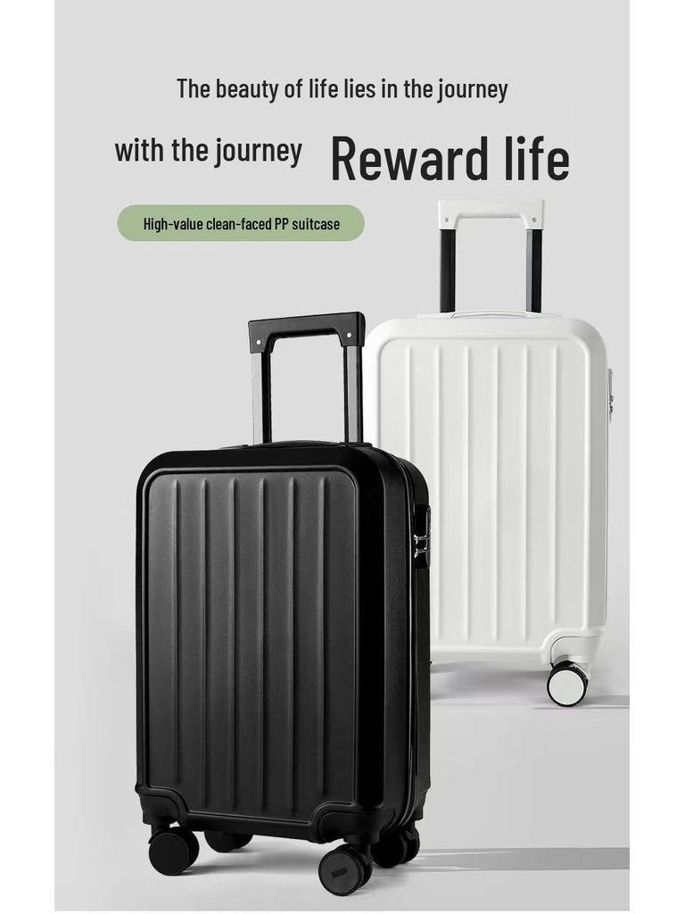 20-Inch Solid Color Suitcase with Logo Printing, Universal Wheels & Combination Lock