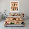 Dancers, drums, tribal patterns. Print Bedding Set 1 Duvet Cover 2 Pillowcases for Adult and Children Luxury Gift Full Size