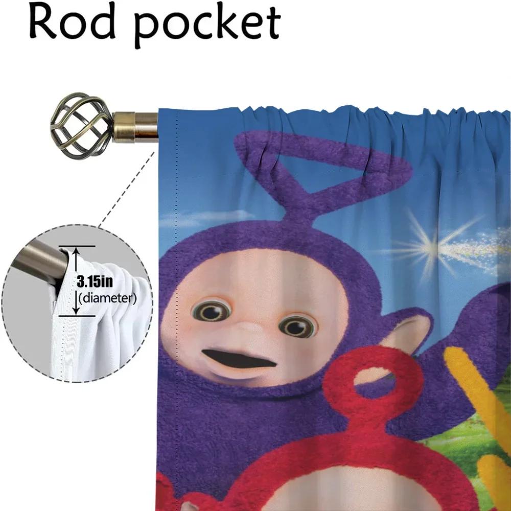 Blackout Curtain for Room 2 Panel Teletubbies Curtains for Bedroom Partition Home Interior Curtains Halloween Decoration Living