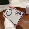 Case for Xiaomi Redmi Note 11S 5G,POCO M4 Pro 5G Clear Magnetic Casing Electroplated Lens Frame Phone Cover