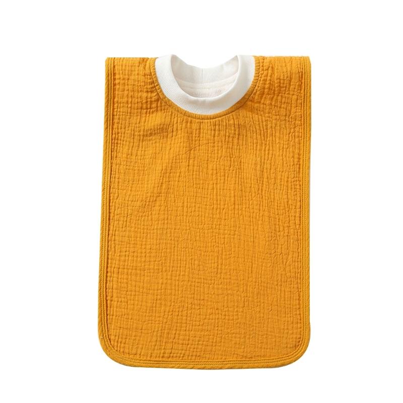

Breathable Baby Bibs Newborn Drooling Bib Cotton Burp Cloth Waterproof Elastic Infant Teething Bibs Feeding Towel оранжевый