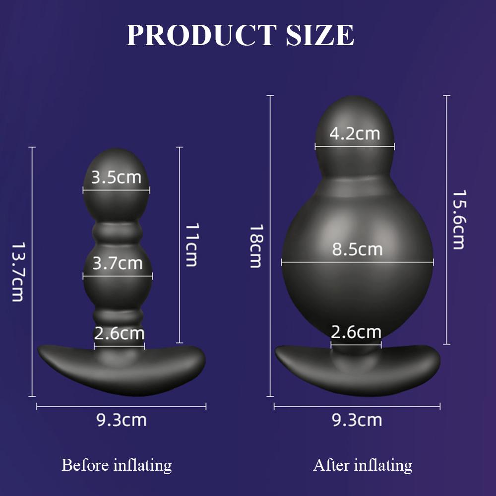 Wireless Remote Control Male Prostate Massager Inflatable Anal Plug Vibrating Butt Plug Anal Expansion Vibrator Sex Toy for Men